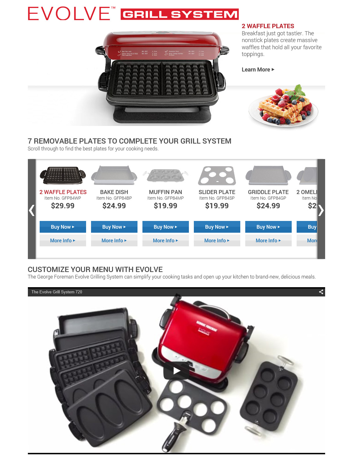 Evolve Grill Product Page
