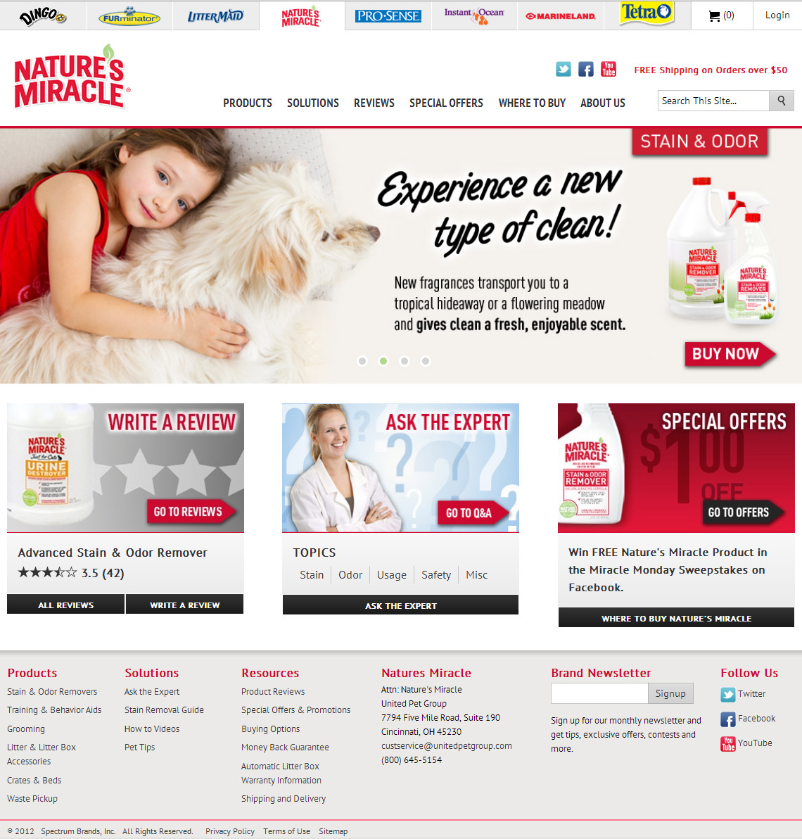 Nature's Miracle Homepage