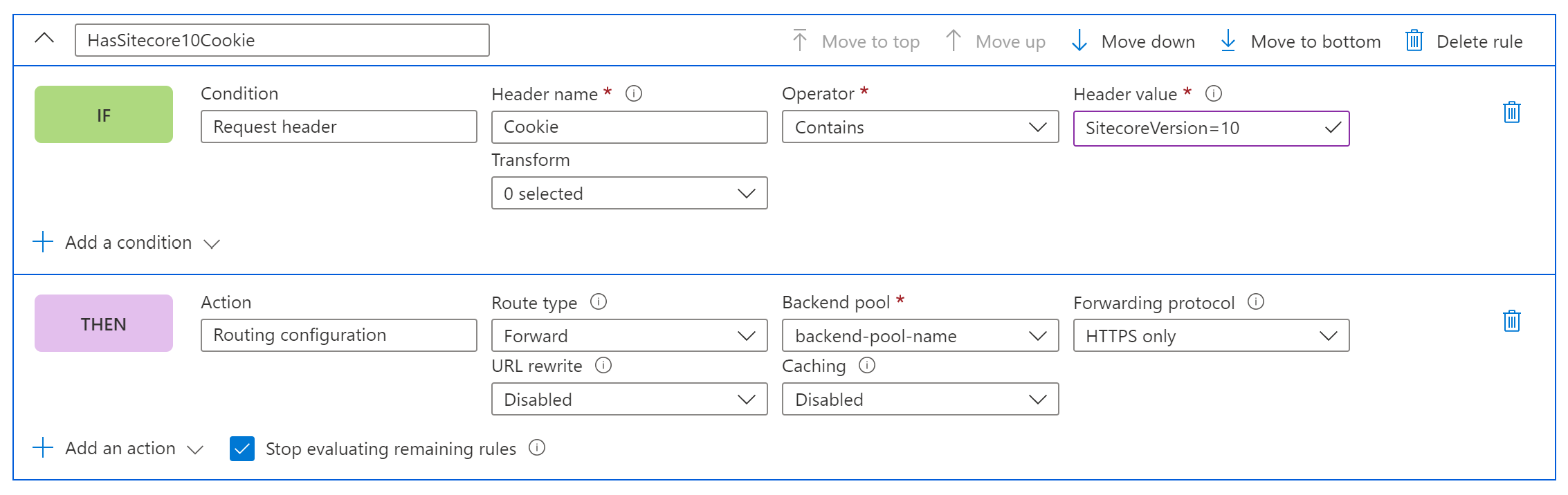 Routing Rule if Sitecore 10 Cookie is Found