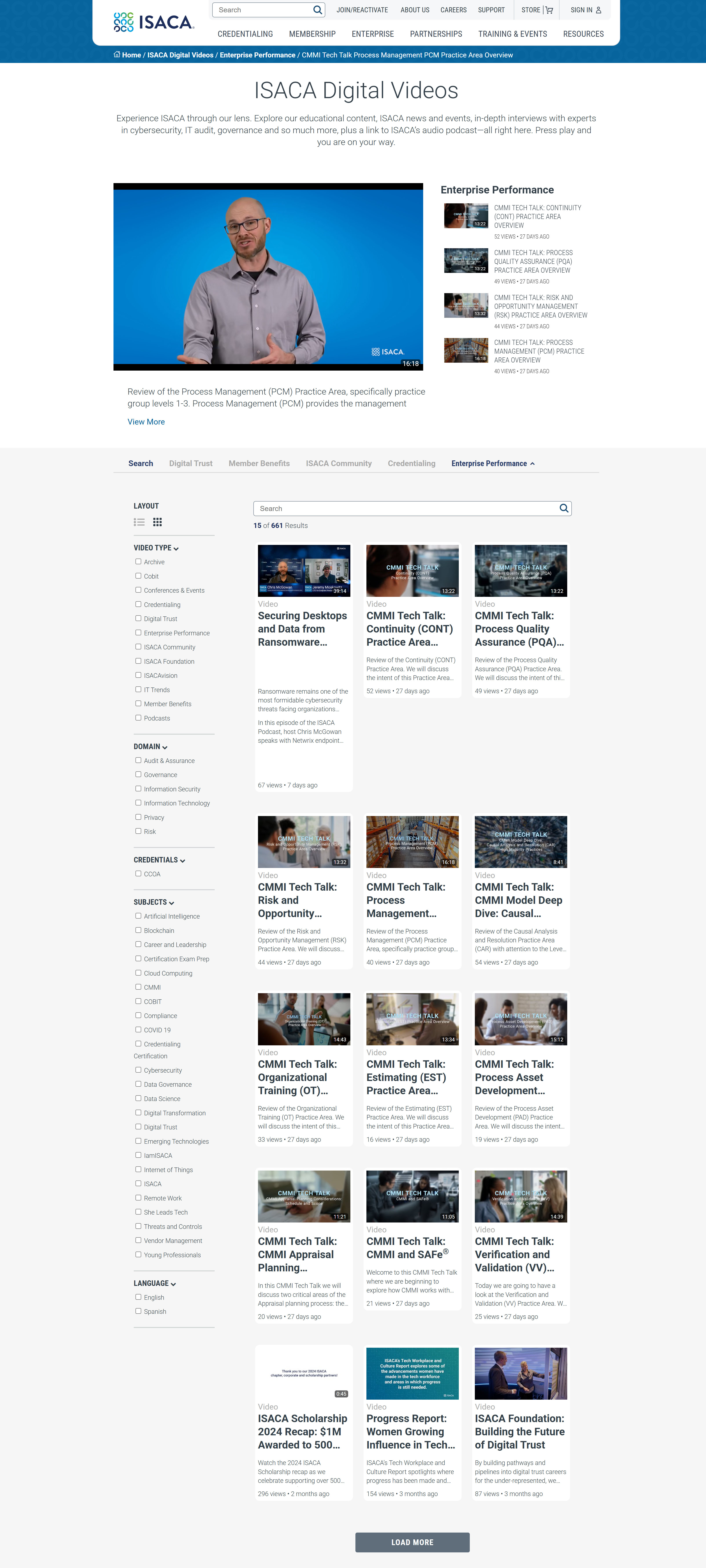 ISACA Digital Videos Project